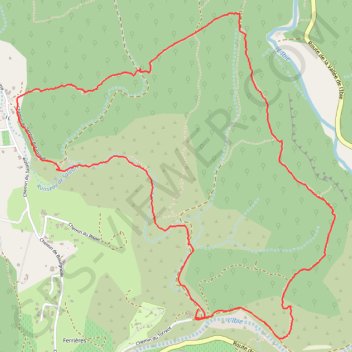 Trace GPS Vallée de l'Ibie, itinéraire, parcours