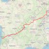 Trace GPS La Transeuropéenne, L'Arverne, Route Centre-Europe Atlantique, La Comtoise, itinéraire, parcours