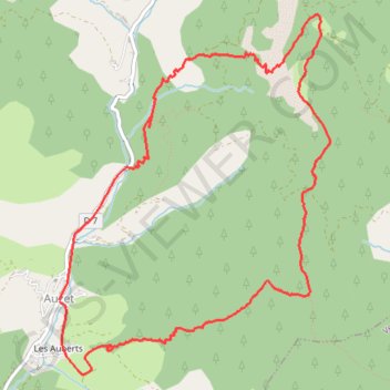 Trace GPS La Peyronnière, en boucle à partir d'Auzet, itinéraire, parcours