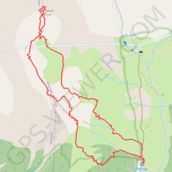 Trace GPS Tête Noire, itinéraire, parcours