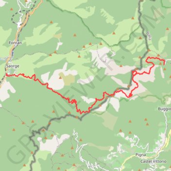 Trace GPS Via Alpina - Col de tende Saorge - J7 - Colle Melosa - Sentier des Alpins - Saorge, itinéraire, parcours