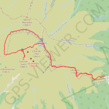 Trace GPS Rando Martinique - Montagne Pelée, itinéraire, parcours