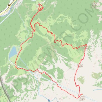 Trace GPS Pointe du Van, itinéraire, parcours