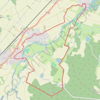 Trace GPS Trésor du Ried - Huttenheim, itinéraire, parcours