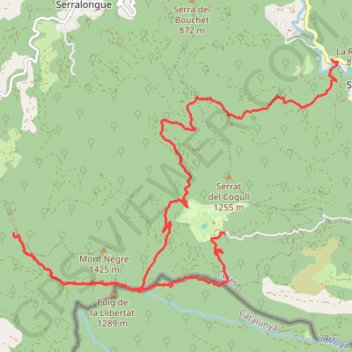 Trace GPS Saint Laurens de cerdans-Cabrens-Falgos, itinéraire, parcours