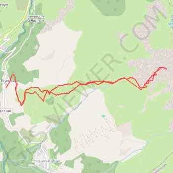 Trace GPS Tête de la Grisonnière, itinéraire, parcours