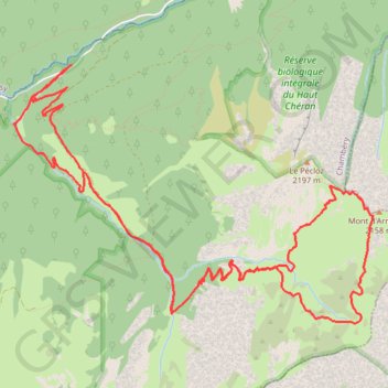 Trace GPS Mont d'Armenaz, itinéraire, parcours