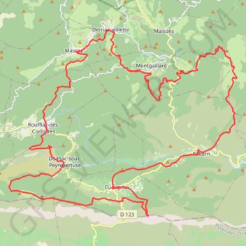 Trace GPS Trails Cathares - Le Trail des Donjons, itinéraire, parcours