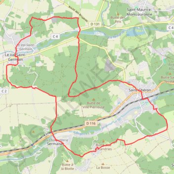 Trace GPS Marchez en rond à Saint-Chéron (91), itinéraire, parcours