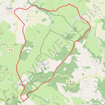 Trace GPS De Mauriac aux sources du Vioulou - Saint-Laurent de Lévézou, itinéraire, parcours