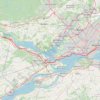 Trace GPS East Hawkesbury - Montréal, itinéraire, parcours
