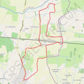 Trace GPS Varennes sur Loire, itinéraire, parcours
