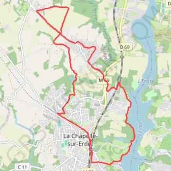 Trace GPS Mouline-Erdre, itinéraire, parcours