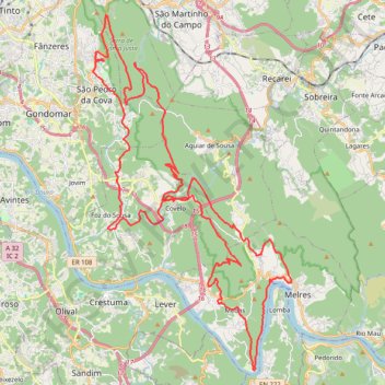 Trace GPS NGPS_Serras do Porto70 KM, itinéraire, parcours