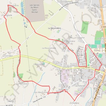 Trace GPS Vallée de la Sée - Balade de la Sémondière, itinéraire, parcours