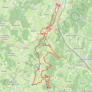 Trace GPS Trans de La Mère Boîtier - Tramayes, itinéraire, parcours