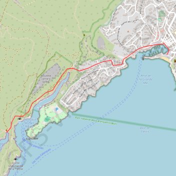 Trace GPS Chemin de la Sainte Baume, 21ème tronçon.De Cassis à la calanque de Port Pin, itinéraire, parcours