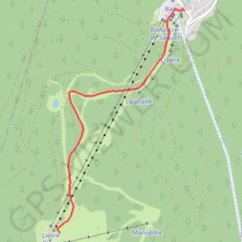 Trace GPS 🚶 Trace des Ax 3 Domaines a Les Saquets, itinéraire, parcours
