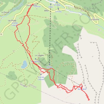 Trace GPS Pointe de Merdassier (Aravis), itinéraire, parcours