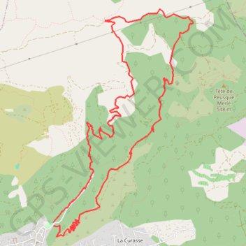 Trace GPS Randonnée autour de Cuges-les-Pins, itinéraire, parcours