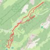 Trace GPS Ski de fond - Piste rouge Plateau des Glières, itinéraire, parcours