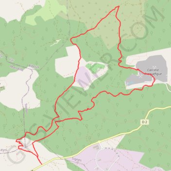 Trace GPS Le Vallon des Matyrs - SIGNES - 83, itinéraire, parcours