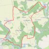 Trace GPS Circuit des étangs, entre Rouziers et Beaumont, itinéraire, parcours