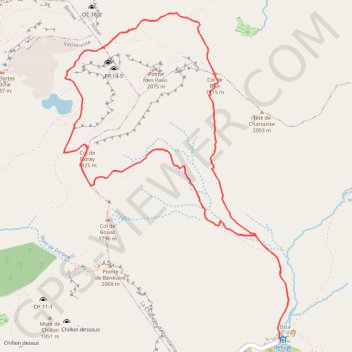 Trace GPS De Bise au lac de Darbon, itinéraire, parcours