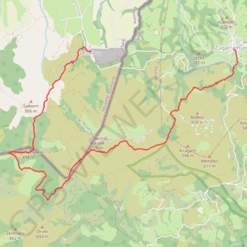 Trace GPS Tour de l'Atxuria, itinéraire, parcours