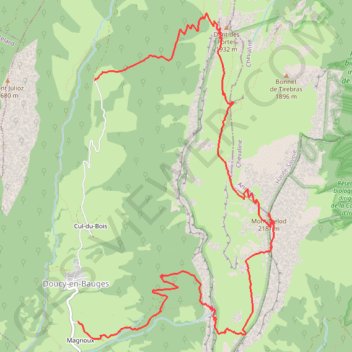 Trace GPS Traversée du Mont Trélod, itinéraire, parcours