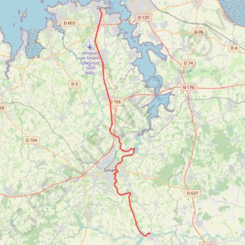 Trace GPS St-Malo / Evran (écluse du Mottay), itinéraire, parcours