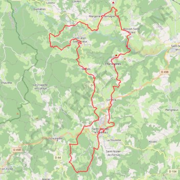 Trace GPS À Saint-Bonnet-le-Château - Sambonitaine, itinéraire, parcours