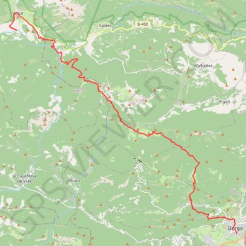 Trace GPS GR107 Gosol - Berga, itinéraire, parcours