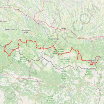 Trace GPS Trace Traversée des Pyrénées étape 2, itinéraire, parcours