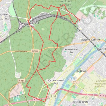 Trace GPS Forêt de Saint-Germain-en-Laye, itinéraire, parcours