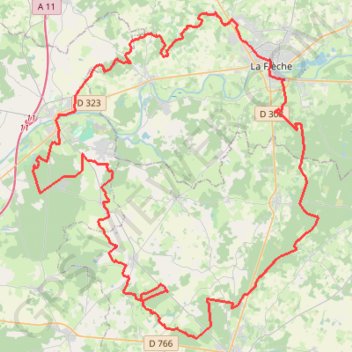 Trace GPS La Flèche - Grande Boucle Sud Ouest, itinéraire, parcours