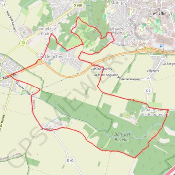 Trace GPS Gometz-la-Ville (91 - Essonne), itinéraire, parcours