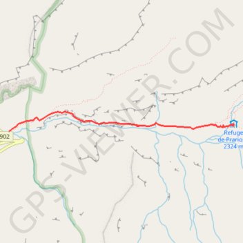 Trace GPS Refuge de Prariond, itinéraire, parcours