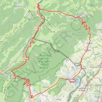 Trace GPS Cols franco-suisses, itinéraire, parcours