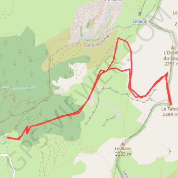 Trace GPS Le Tabor en Matheysine, itinéraire, parcours