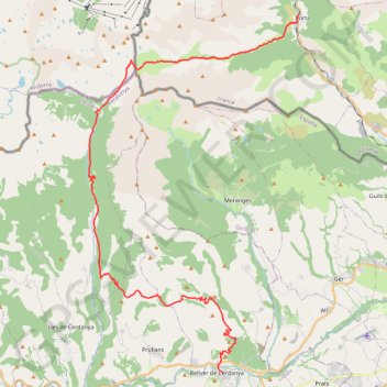 Trace GPS Chemin des Bonhommes - Porta Belverr de Cerdanya, itinéraire, parcours