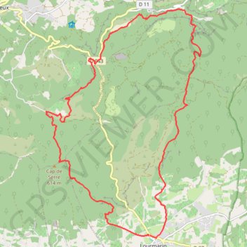 Trace GPS Entre Lourmarin et Buoux, itinéraire, parcours
