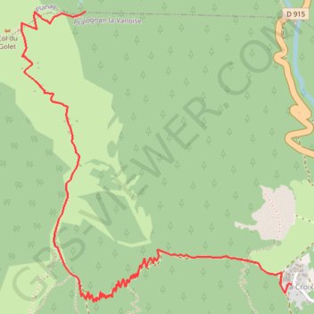 Trace GPS Rocher de Villeneuve, itinéraire, parcours