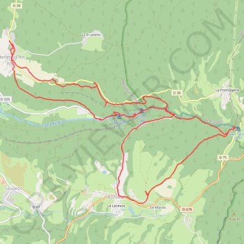 Trace GPS Cascades du Herisson, itinéraire, parcours