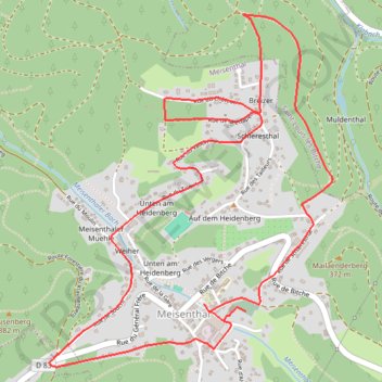 Trace GPS Autour de Meisenthal, sur les traces des verriers, itinéraire, parcours