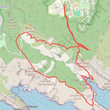 Trace GPS De Lumigny à Morgiou, itinéraire, parcours
