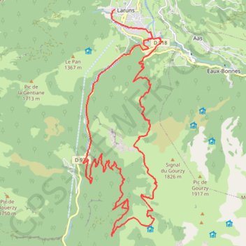 Trace GPS Laruns-Cambeilh-gourzy, itinéraire, parcours