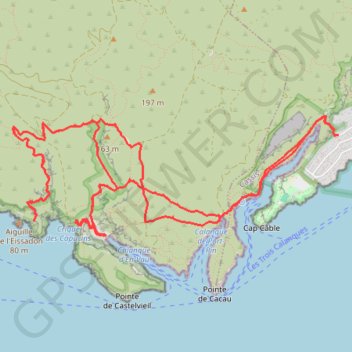 Trace GPS La Pointe de l'Eissadon par En-Vau depuis Port-Miou, itinéraire, parcours