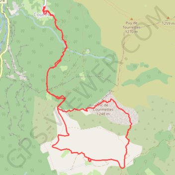 Trace GPS Pic et Domaine des Courmettes, itinéraire, parcours