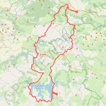 Trace GPS Lacs du Lévézou, itinéraire, parcours